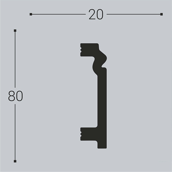 Плинтус напольный XPS П 3 (80*20) (14)