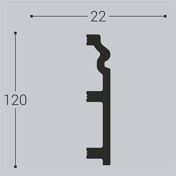 Плинтус напольный XPS П 5 (120*22) (9)
