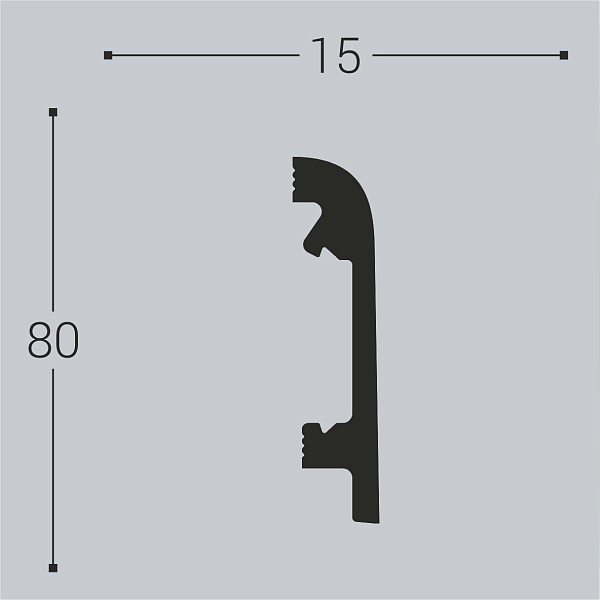 Плинтус напольный XPS П 16 (80*19) (22)