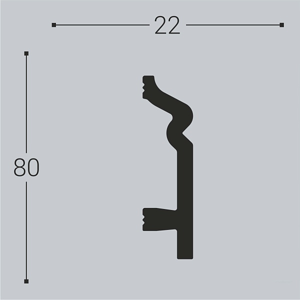 Плинтус напольный XPS П 2 (80*22) (14)