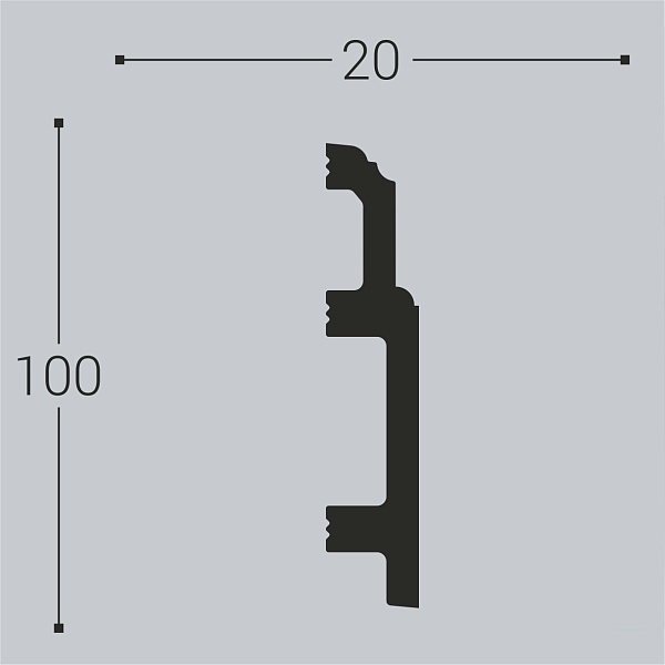 Плинтус напольный XPS П 10 (100х20) (14)