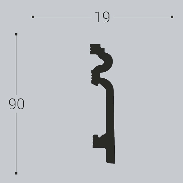 Плинтус напольный XPS П 14 (90*19) (16)
